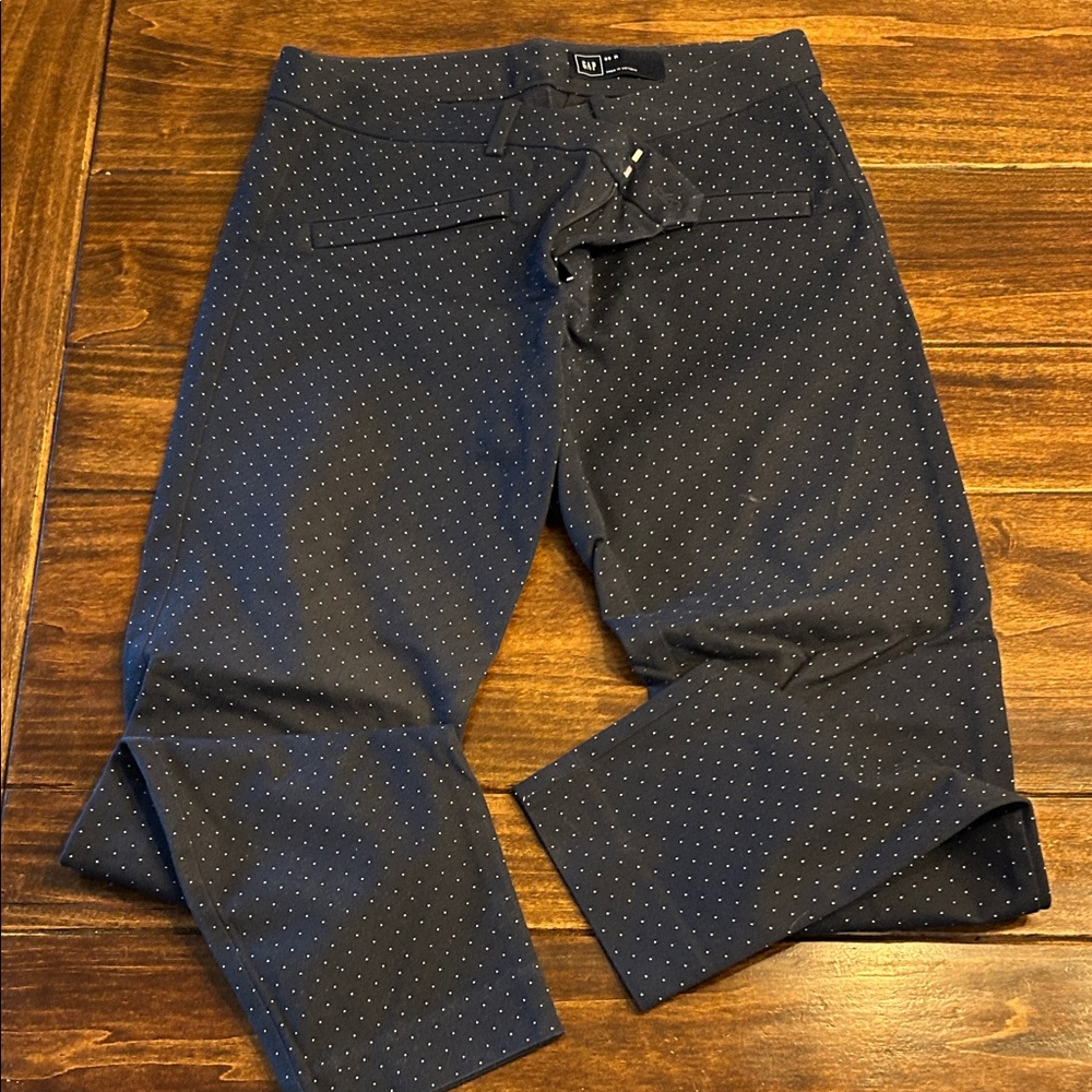 GAP Women's Navy Polka Dot Cropped Pants